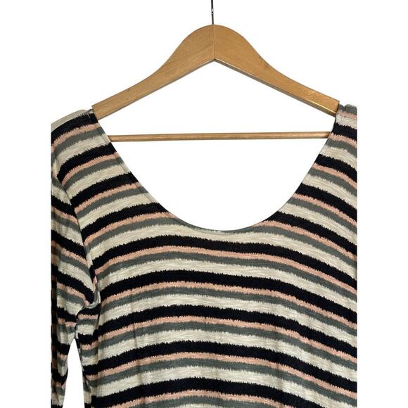 Anthropologie Dolan Left Coast Women’s Prita Striped Bodycon Midi Dress Sz L - Picture 6 of 10